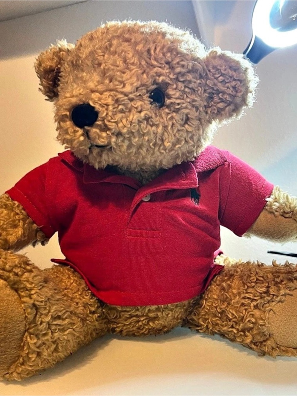 2007 Polo Ralph Lauren Teddy Bear in Red Polo Shirt
